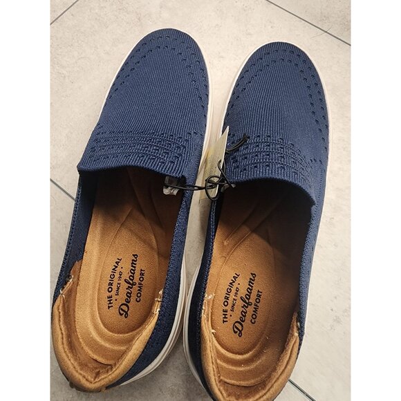 Dearfoams Womens Navy Blue Original Comfort Slip-On Sneakers 7.5 - Picture 2 of 7